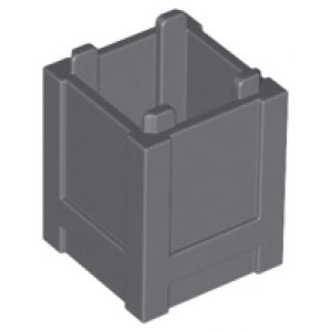 Container Box 2x2x2 open bovenkant Dark Bluish Gray
